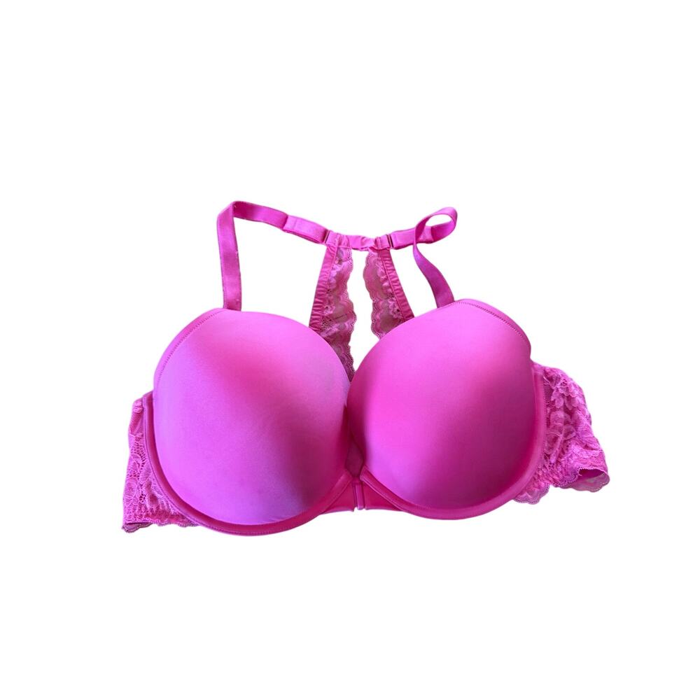 Torrid curve hot‎ pink front closure bra